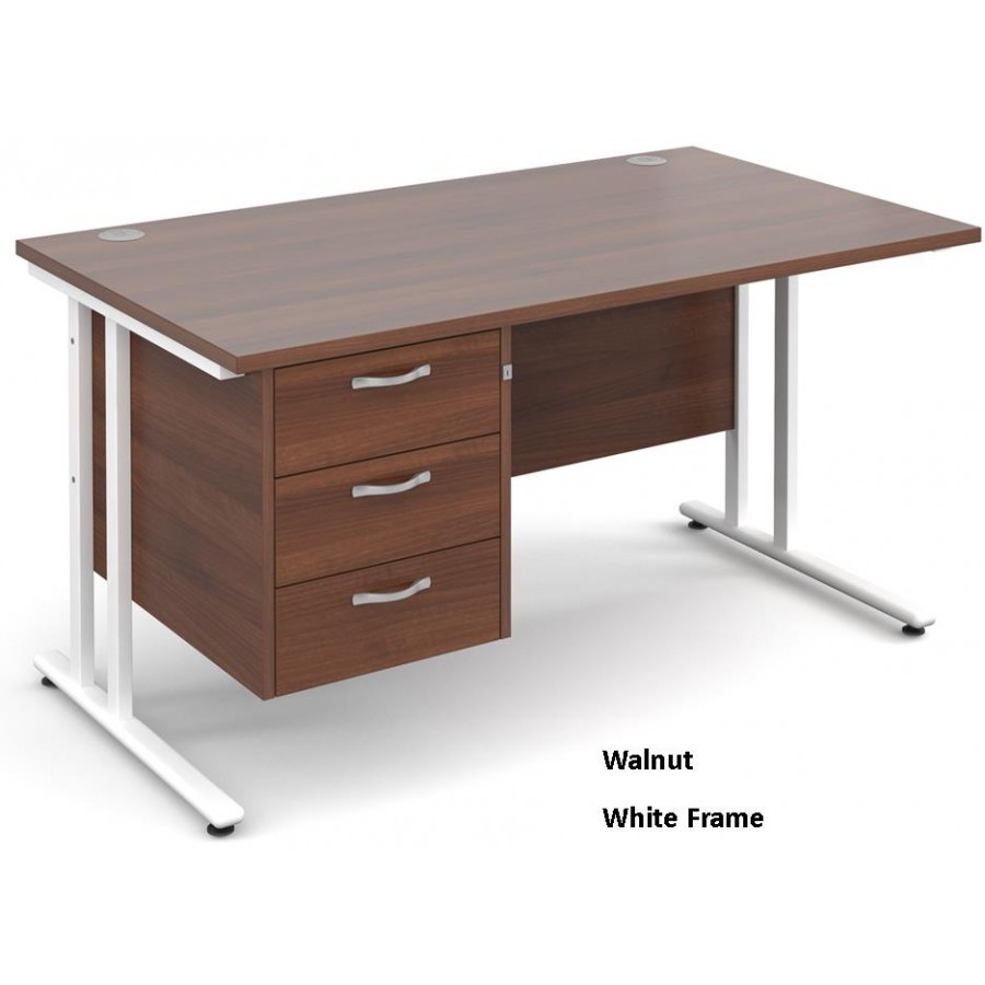 Maestro Cantilever Desk with Fixed Pedestal